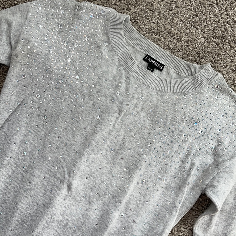 Express Sweater w/ Rhinestones - Picture 4 of 6